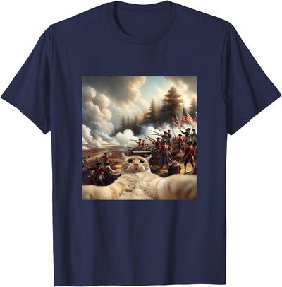 Funny 1776 Cat Selfie Funny American Revolutionary War 1776 Constitution T-Shirt