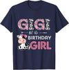 Cow Birthday Cow Lover Gifts For Family Men Woman Gigi of The Birthday Girl Farm Cow Grandma Matching Family T-Shirt - Navy
