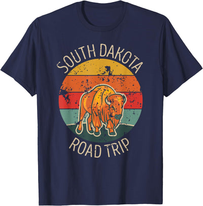 South Dakota Family Road Trip Buffalo Bison Matching Vintage T-Shirt