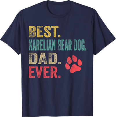 Best Karelian Bear Dog Dad ever Vintage Father Dog Lover Men T-Shirt