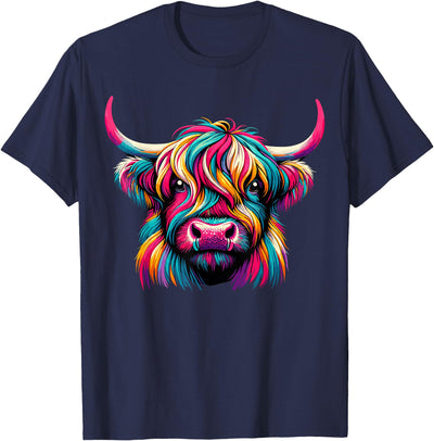 Cute Highland Cow Lover Multi Coloured T-Shirt
