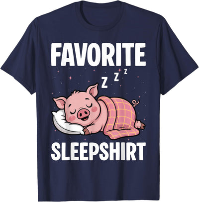 Favorite Sleep, Napping Pig, Piglet & Piggy Pajama T-Shirt