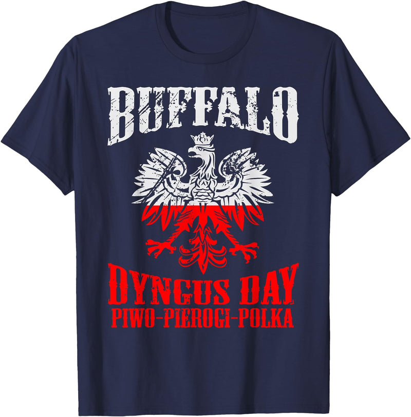 polish buffalo Dyngus Day Buffalo T-Shirt - Navy Blue