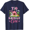 Cow First Birthday Girl Family Tio Of The Birthday Girl 1st Birthday Cow Farm Family T-Shirt - Navy Blue