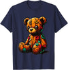 Colorful Teddy Art Cool Teddy Tattered Teddy Bear tshirt Cute Teddy Bear T-Shirt - Navy Blue