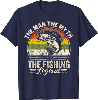 Bass Fish Dad Fisherman The Man The Myth The Fishing Legend T-Shirt