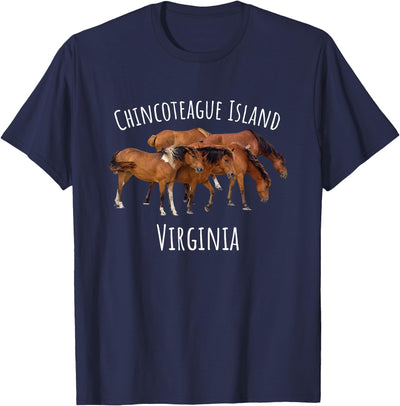 Horse Lover Gifts Chincoteague Island Virginia Horse Assateague Pony T-Shirt
