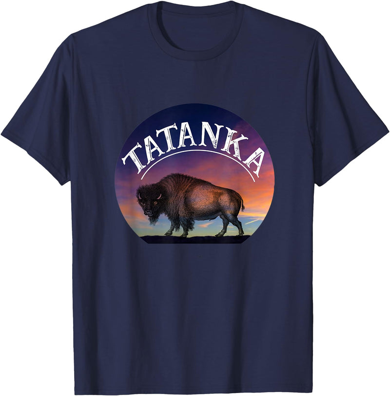 Buffalo Bison Wildlife Shirts Tatanka American Buffalo T-Shirt - Navy Blue