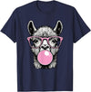 Llama Lovers Funny Animal Tee for Men Women & Kids Cute Llama Shirt for Women Funny Llama Lovers T-Shirt - Navy Blue