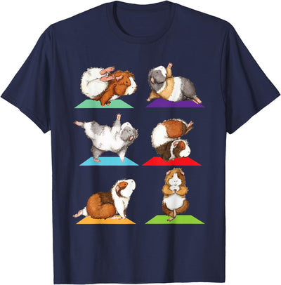 Guinea Pig Yoga - Fitness Exercise Animal Rodent Pet Lover T-Shirt
