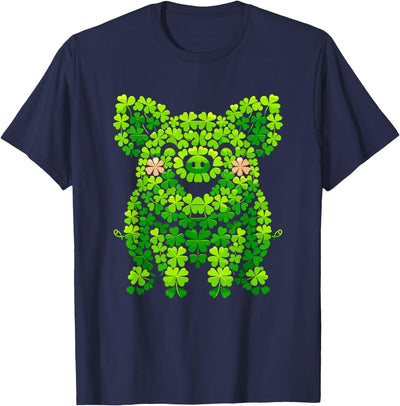 Pig Shamrocks Kids Mens Womens St Patricks Day Pig T-Shirt