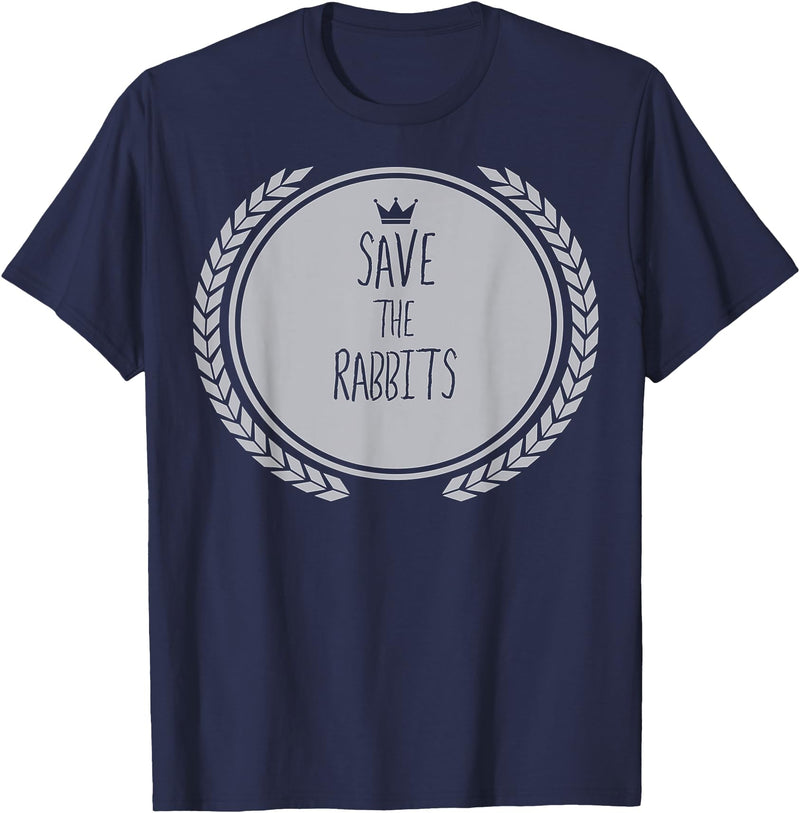 Save the RABBITS Animal RABBIT T-Shirt in Navy Blue