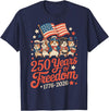 Hamsters 250 Years Revolutionary War Parade 1776 2026 July 4 T-Shirt - Navy Blue