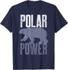 Polar Bear Power Gifts & Apparel Polar Bear Power T-shirt For Bear Lovers Kids Women Men T-Shirt - Navy Blue