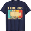Cool Pig Gifts Farmer Pigs Accessories & Stuff Funny Pig For Men Women Farm Animal Swine Vintage Pig Lovers T-Shirt - Navy Blue