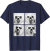 Funny Animal Photography Clothing Co. Funny Polar Bears with Sunglasses Cool Ice Bears Humor Meme T-Shirt - Navy Blue