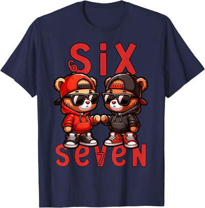 67 Teddy Bear 6 7 Meme for Boys Kids Cute School Six Seven T-Shirt