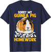 Sorry My Guinea Pig Ate My Homework Funny Pet Rodent Hamster T-Shirt - Navy Blue