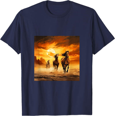 Horse Lover Gear Horse Horse Rider Sunset T-Shirt