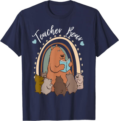 Teacher Bear Reading Appreciation Teacher Graphic T-Shirt