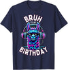 Llama Birthday Apparel Family Party Birthday Tees Bruh Its My Birthday Llama Boy Kids Girl Family Funny Party T-Shirt - Navy Blue