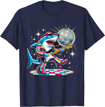 Disco Shark Halloween Tees Aesthetic Shark Disco T-Shirt