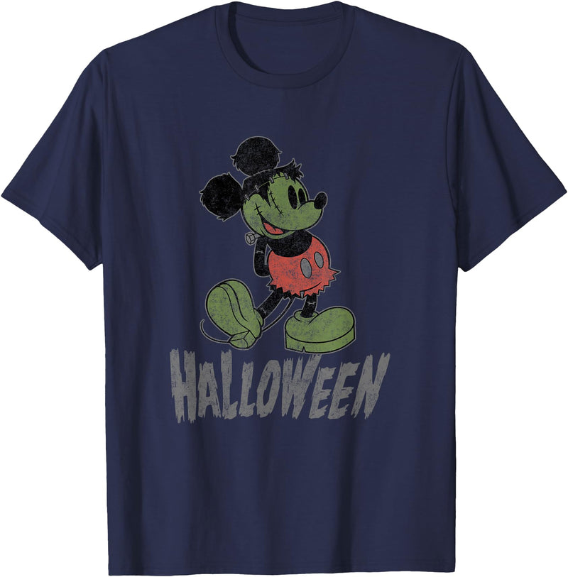 Disney - Halloween Mickey Frank T-Shirt - Navy Blue