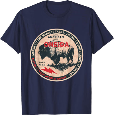 Cow Tribe Oneida Indian Born Freedom Wild Buffalo T-Shirt
