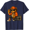 Creative & Funny Teddy Bear Gifts Hip Hop Teddy Bear T-Shirt - Navy Blue