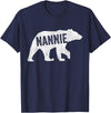 Matching Family Bear by Foxio Nannie Bear Matching Family Camping Bear Funny Nannie T-Shirt - Navy Blue