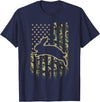 American Flag Camo Camouflage Bunny Rabbit Easter Patriotic T-Shirt in Navy Blue