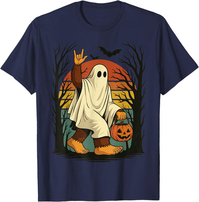 Bigfoot Sasquatch Spooky Paranormal Bigfoot Halloween Ghost T-Shirt
