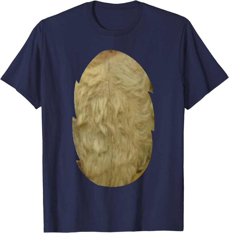 DIYhalloween Bear Costume Fuzzy Tummy for Kids DIY Halloween Costume T-Shirt - Navy Blue
