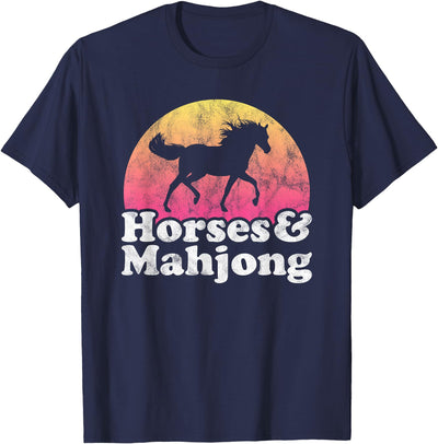 Horses and Mahjong Apparel Co Horse and Mahjong Women or Girls Horses T-Shirt