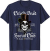 All Hallows Eve Tees by ADS New Orleans Voodoo Doctor Goth Skull Halloween T-Shirt - Navy Blue