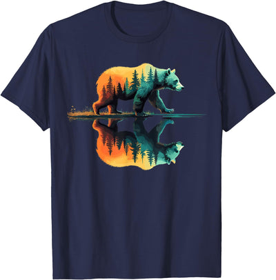 Nature Forest Mountains Trees Wildlife Bear T-Shirt