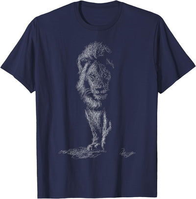 Lion Scribble Black Art for Lover Lions King of Animals T-Shirt