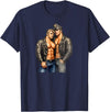 Vintage Gay Bear Pride & Dom Queer Top Dom Gay Leather Biker Gay Pride Daddy Bear Mustache T-Shirt - Navy Blue