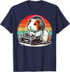 Funny Retro Guinea Pig Gamer Tee Guinea Pig Gamer Retro Video Gaming Cavy Men Boys Kids Youth T-Shirt - Navy Blue