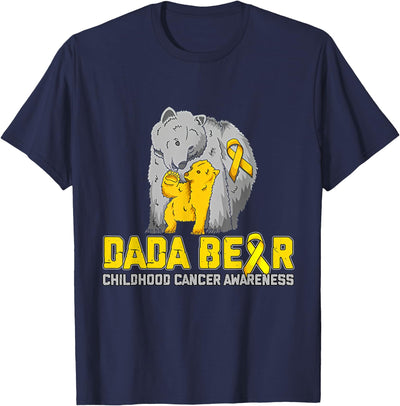 Dada Bear Support Childhood Cancer Awareness T-Shirt