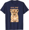 Safari Animals | African Wildlife Animals ROARSOME | Cute Lion Cub | Baby Lion Safari Wild Animal Pun T-Shirt - Navy Blue