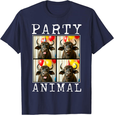 Funny Buffalo Animal Party Themed Happy Birthday Boys Girls T-Shirt