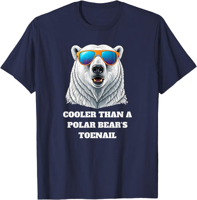 Cooler than a Polar Bear’s Toenail Cute north pole polar bear wearing sunglasses. T-Shirt
