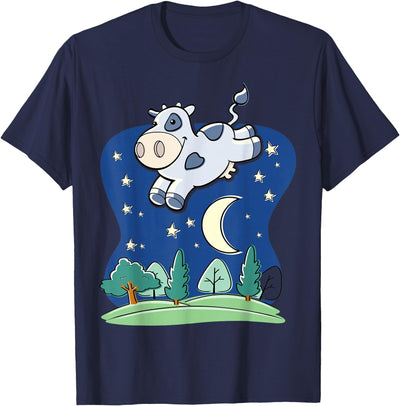 Cow Jumps Over the Moon Funny Hilarious T-Shirt