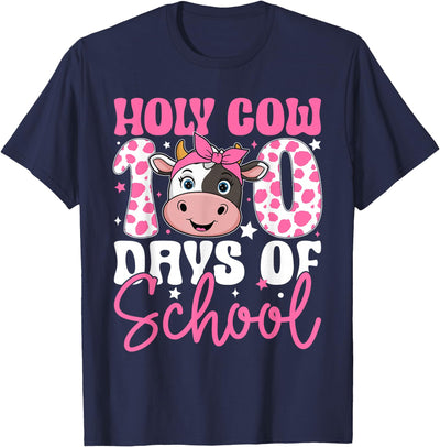 Holy Cow 100 Days of School Teachers Students Girls T-Shirt
