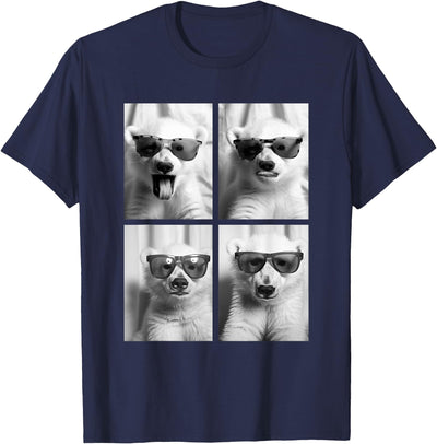 Baby Polar Bears with Sunglasses Cute Bear Cubs Photo Booth T-Shirt