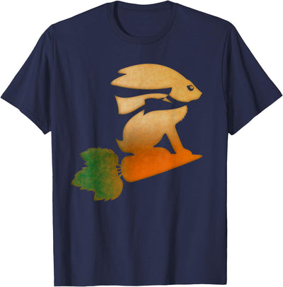 Rabbit Leaping Over a Giant Carrot T-Shirt