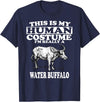 This is My Human Costume I'm Really a Water Buffalo T-Shirt T-Shirt - Navy Blue