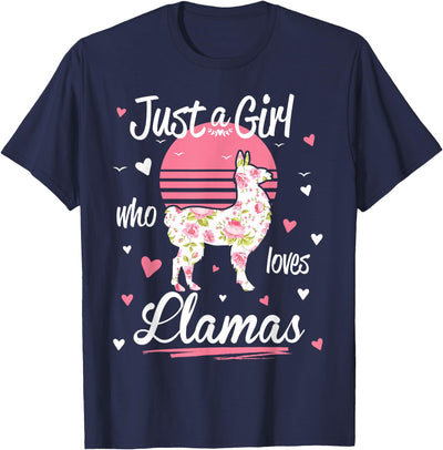 Pack A Punch Just A Girl Who Loves Llamas Llama Shirt Vintage T-Shirt