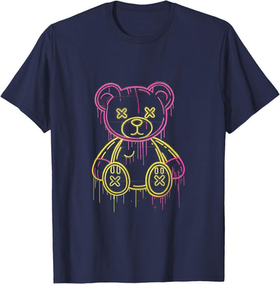 Teddy Bear Graffiti Street Art Bold Urban Pop Illustration T-Shirt